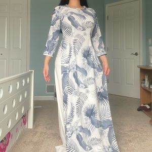 ✨Vietnamese Ao Dai Dress Floral Formal Gown